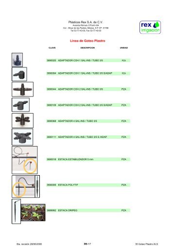 35 Goteo Plastro.XLS - Plásticos Rex