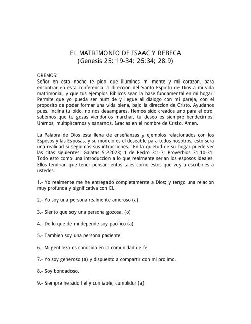 El Matrimonio De Isaac Y Rebeca Genesis 25 19 34 Gccba