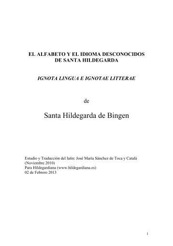 Libro en PDF - Santa Hildegarda de Bingen. Presentación