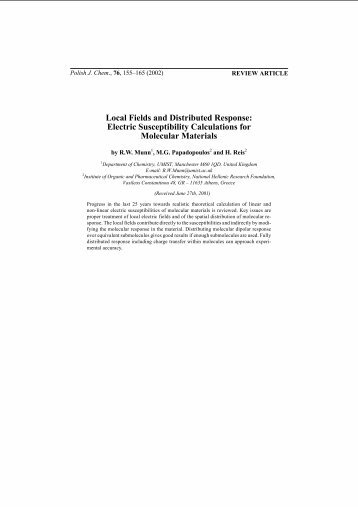 Local Fields and Distributed Response: Electric Susceptibility ...