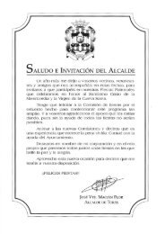 SALUDO E INVITACIÓN DEL ALCALDE - Torás