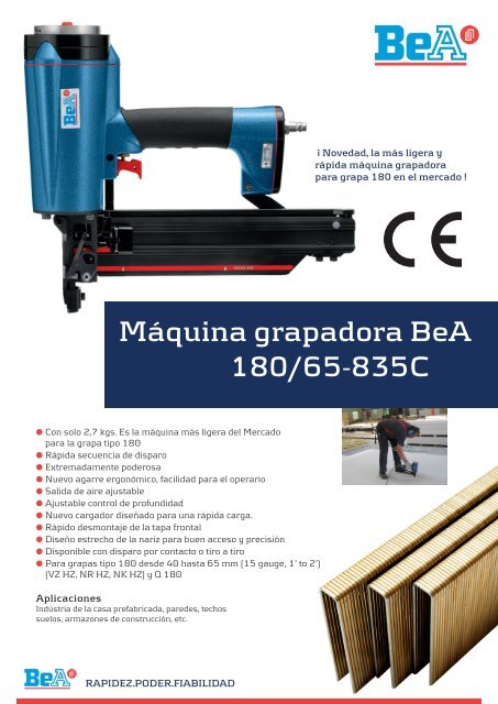 Máquina grapadora BeA 180/65-835C