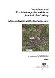 Vorhaben- und ErschlieÃungsplanverfahren âAm Kalkofenâ, Alzey