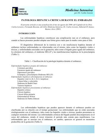 patologia hepatica critica durante el embarazo - IntraMed