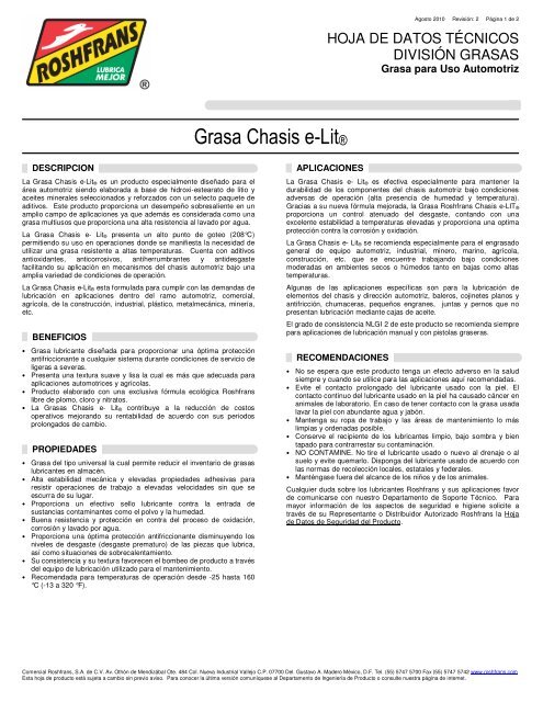 Grasa Chasis e-Lit® - Roshfrans