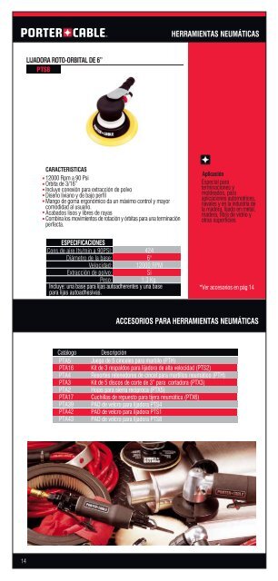 Catalogo herramientas neumáticas y clavadoras - Porter Cable