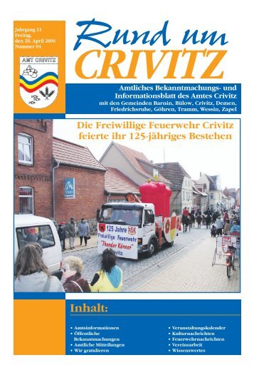 Öffentliche Bekanntmachung - Amt Crivitz