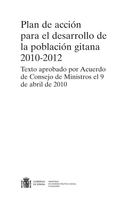 Portada con grapa - Ministerio de Sanidad y Política Social