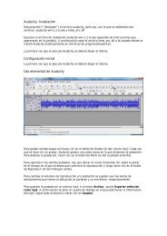 Audacity: Instalación Configuración inicial Uso elemental de ... - Fac