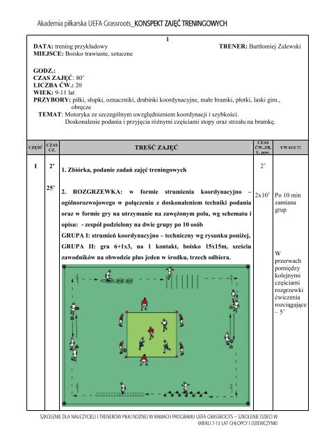 Konspekt 1 Koordynacja B Zalewski