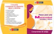 Pasos para una Maternidad Saludable y segura - Ministerio de Salud