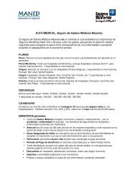 Resumen de beneficios y condiciones ALFA MEDICAL - Maned ...