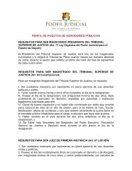 perfil de puestos de servidores públicos judiciales - Poder Judicial ...