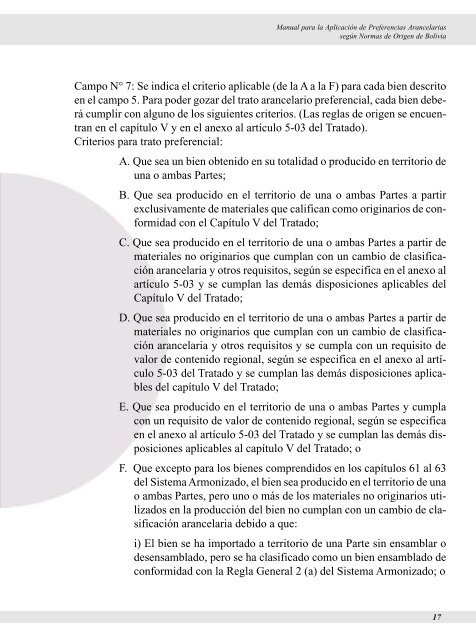 Manual para la Aplicación de las Preferencias Arancelarias según ...