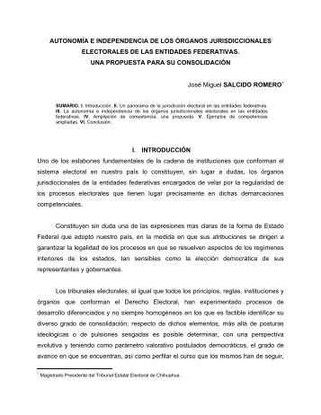 autonomía e independencia de los órganos jurisdiccionales ...