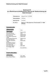 Niederschrift und Protokoll - Schwaan