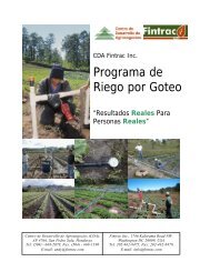 Programa de Riego por Goteo - Fintrac Inc.