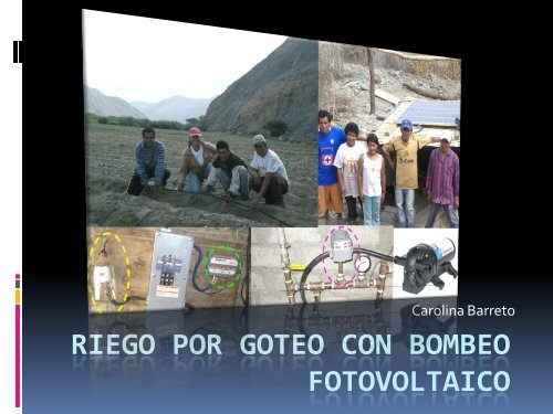 RIEGO POR GOTEO CON BOMBEO FOTOVOLTAICO