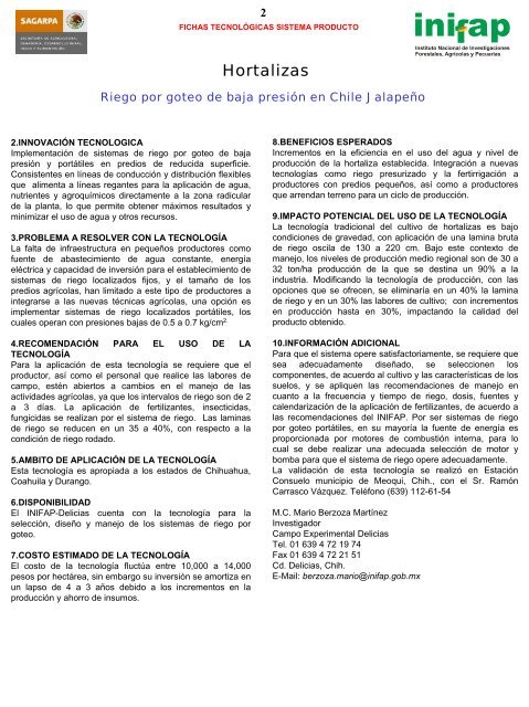 Riego por goteo de baja presión en Chile Jalapeño.pdf - UTEP