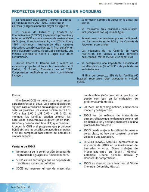 Tecnologías de desinfección del agua para consumo - CIDBIMENA