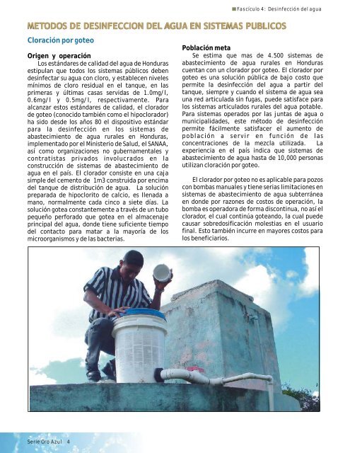 Tecnologías de desinfección del agua para consumo - CIDBIMENA