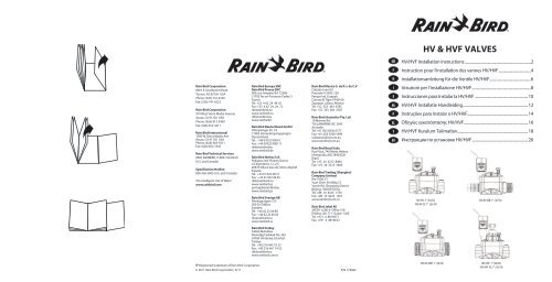 HV & HVF VALVES - Rain Bird