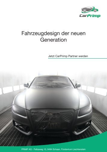 Fahrzeugdesign der neuen Generation - werde CarPrimp Partner CHF