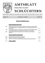 AMTSBLATT SCHLÜCHTERN - Stadt Schlüchtern