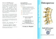 Flyer Osteoporose - MediClin Schlüsselbad Klinik