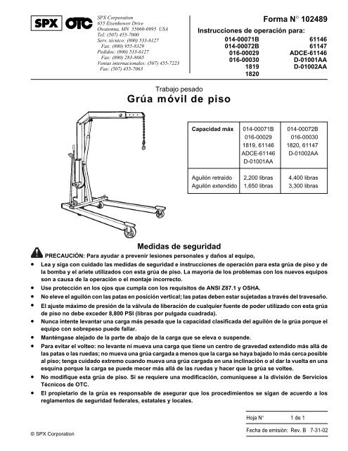 Grúa móvil de piso - OTC