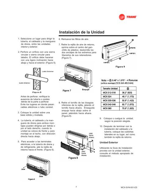 5 Toneladas Series MCX - Climas Trane