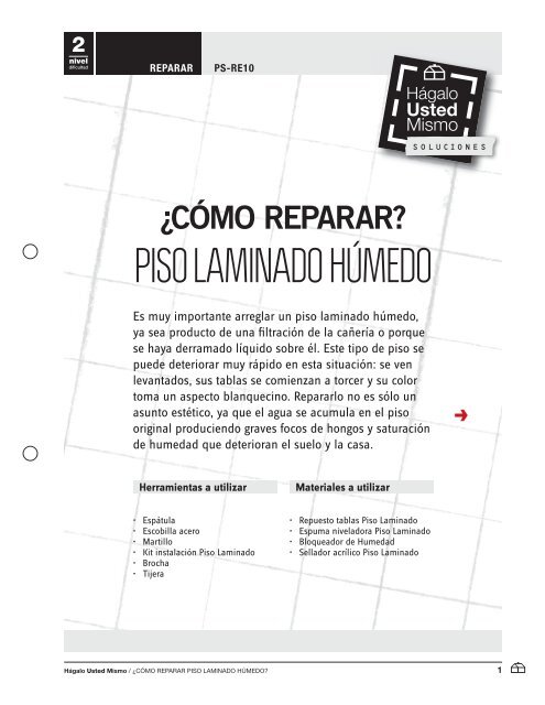 PISO LAMINADO HÚMEDO - Hágalo Usted Mismo