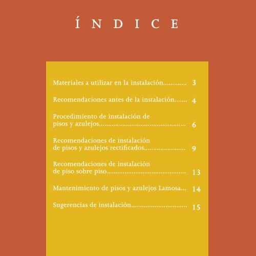 Manual Piso Cerámico Lamosa
