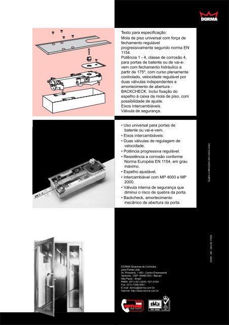 DORMA BTS 75V - Regeyser