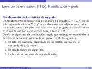 Ejercicio de evaluación (ITIS). Ramificación y poda