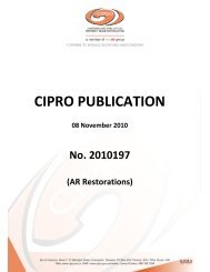 Publication No. 2010197 - CIPC