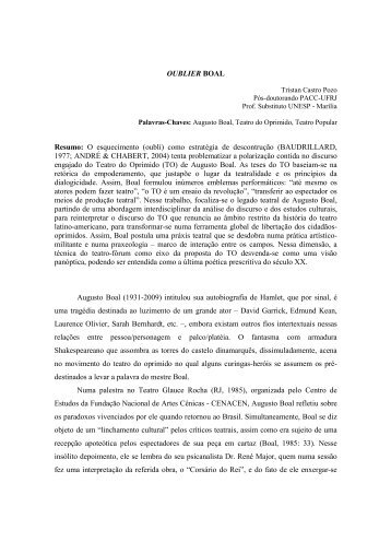 Tristan Castro Pozo - OUBLIER BOAL.pdf - Portal ABRACE