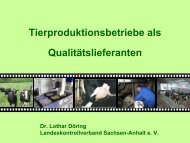 Tierproduktionsbetriebe als Qualitätslieferanten