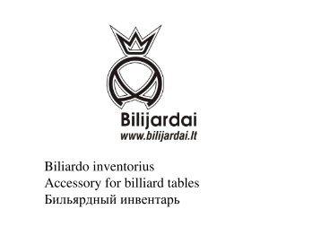 Biliardo inventorius Accessory for billiard tables Бильярдный ...