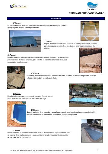 PISCINAS PRÉ-FABRICADAS