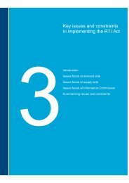 Key issues and constraints in implementing the RTI Act - Right to ...