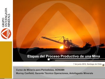 Etapas del Proceso Productivo de una Mina - Sonami