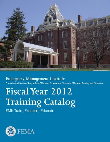 EMI Course Catalog - Emergency Management Institute - Federal ...