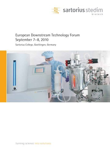 European Downstream Technology Forum September 7 ... - Sartorius