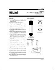 DS2406 Dual Addressable Switch Plus 1K–Bit Memory