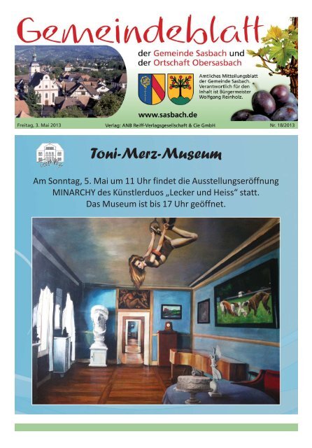 Gemeindeblatt Kw 18 Sasbach Bei Achern