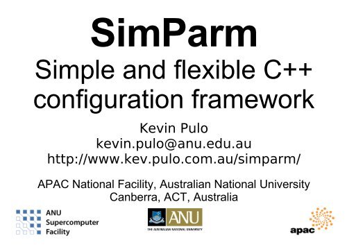 SimParm: Simple and flexible C++ configuration framework