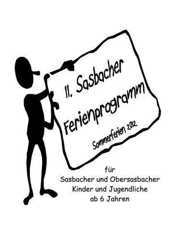 für Sasbacher und Obersasbacher Kinder und Jugendliche ab 6 ...