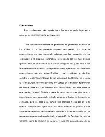 Conclusiones Las conclusiones más importantes a las que se pudo ...