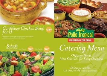 Catering Menu - Pollo Tropical